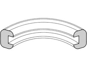 Teak Profilbogen mit Nute Innen