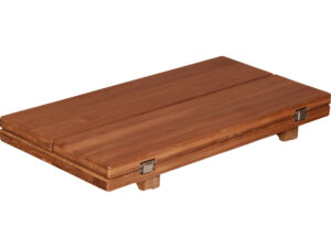 Teak Tischplatte Marine beidseitig klappbar 66x65