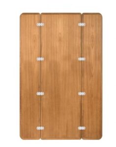 Teak-Massiv Klapptischplatte, beidseitig klappbar