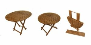 Teak Klapptisch mit ø 79 cm Durchmesser