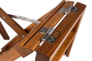 Teak Regiestuhl ungeölt mit Scharnieren