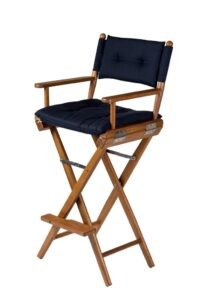 Teak Steuerstuhl geölt in Schwarz Deluxe