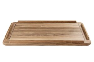 Teak Tischplatten mit Rand Teak-Stabdeck