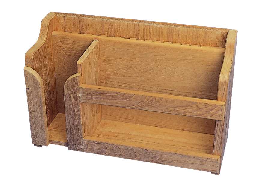 Teak Regal Besteck-Tassen- und Tellerhalter <i> Maße 40 x 14 x 25 cm </i> <i> (Art. 205) </i>