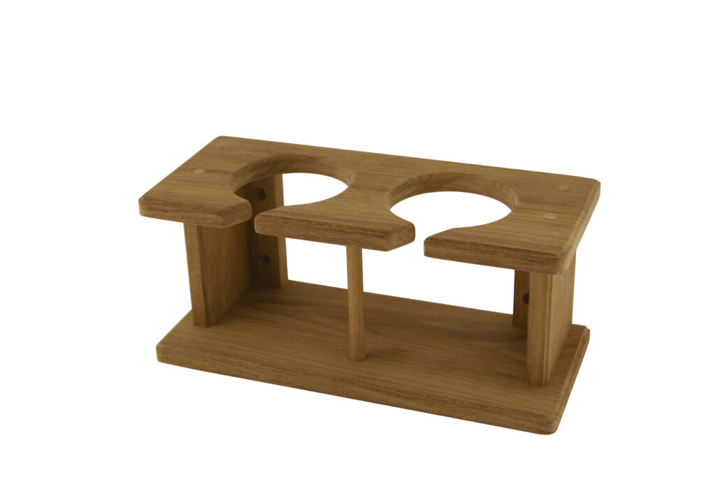 Teak Weinglashalter <i> verschiedene Maße </i>  <i> 2 bis 4 Gläser </i>
