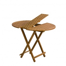 Teak Klapptisch Grätingdesign mit Mittelstück <i> Durchmesser 79 cm </i> <i> geölt oder ungeölt </i>