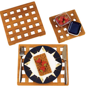 Teak Untersetzer Grätingdesign <i> verschiedene Maße </i>