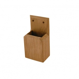 Teak Halterung für Utensilien <i> Innenmaß 5 x 3 x 12,2 cm, Außenmaß 6,5 x 4,5 x 13 cm </i>