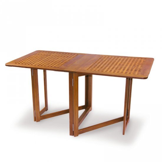 Teak Klapptisch Grätingdesign <i> Maße 145 x 78 cm </i> <i> geölt oder ungeölt </i> <i> (Art. 3056) </i>