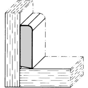 Sapeli Abdeckleiste <i> einseitig abgerundet (Fußleiste) </i>  <i> verschiedene Profilmaße </i>  <i> Länge ab 45 cm </i>