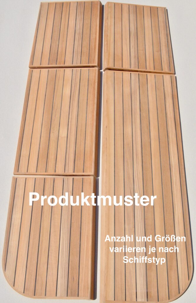 Teak Backskistendeckel/Sitzduchten <i> für Bavaria 707 </i>  <i> ohne Epoxidharzbeschichtung </i>