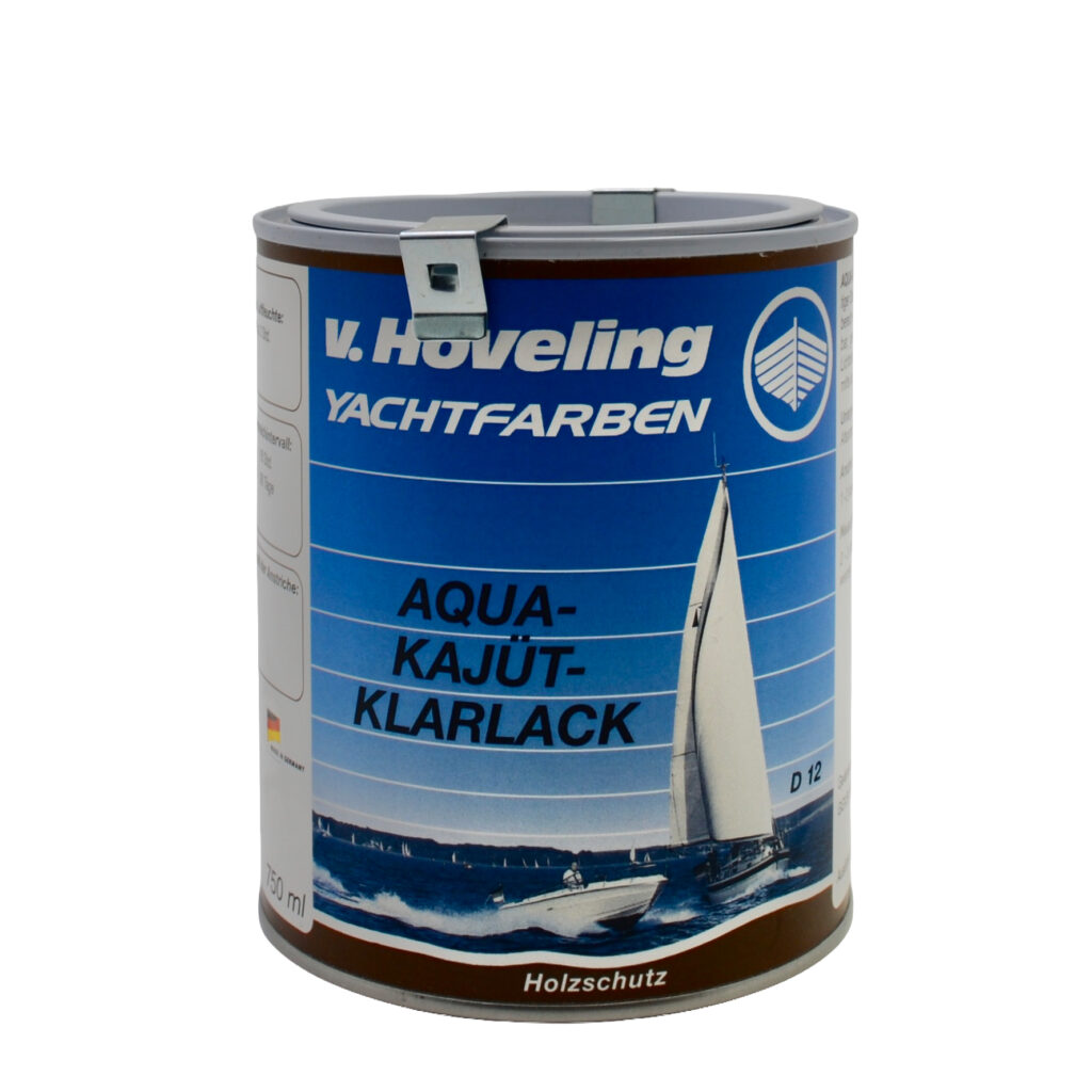 Aqua-Kajüt-Klarlack D 12 <i> seidenmatt </i> <i> von Höveling </i> <i> seidenmatt </i> <i> 750 ml </i>