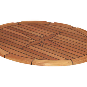 Teak Tischplatte Marine <i> oval </i> <i> Maße 80 x 60 cm </i>