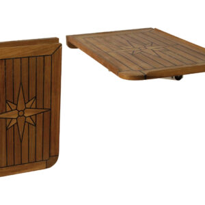Teak Tischplatte Marine <i> Wandmontage </i> <i> Maße 60 x 38 cm </i>