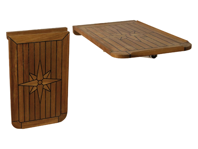 Teak Tischplatte Marine <i>Wandmontage</i><i>Maße 60 x 38 cm</i>