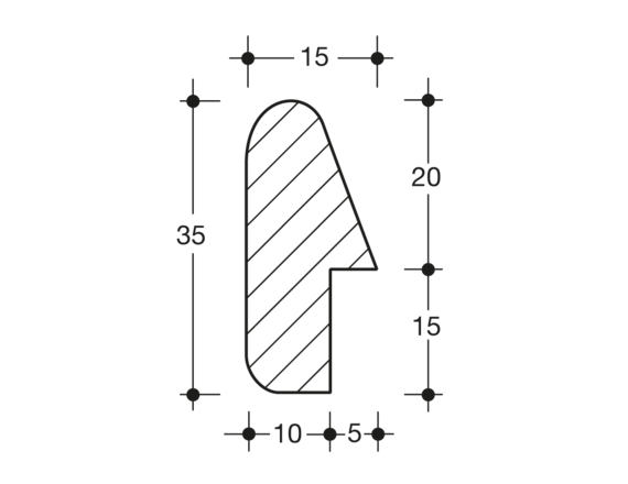 Sapeli Schlingerleiste mit Falz <i> verschiedene Profilmaße </i> <i> Länge ab 45 cm </i> – Bild 3