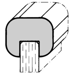 Sapeli Schottabdeckleiste <i> verschiedene Profilmaße </i>  <i> Länge ab 45 cm </i>