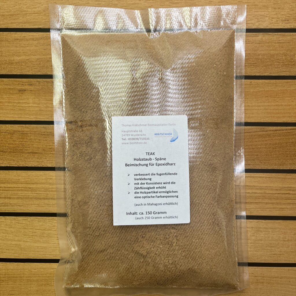 Holzstaub - Späne <i> aus Teak oder Mahagoni </i> <i> 150 g </i>