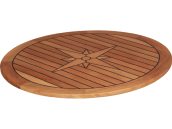Teak Tischplatte Marine rund<i>Durchmesser 65 cm</i>