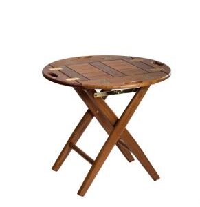 Teak Klapptisch rund <i> 60 cm </i> <i> geölt oder ungeölt </i> <i> (Art. 3093) </i>